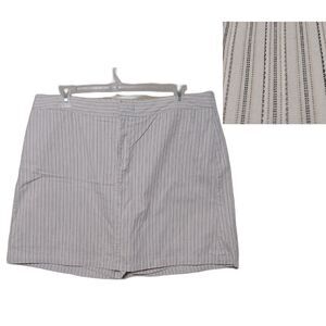 Dockers skort Womens 20W white tan brown striped built in shorts Stretch Cotton